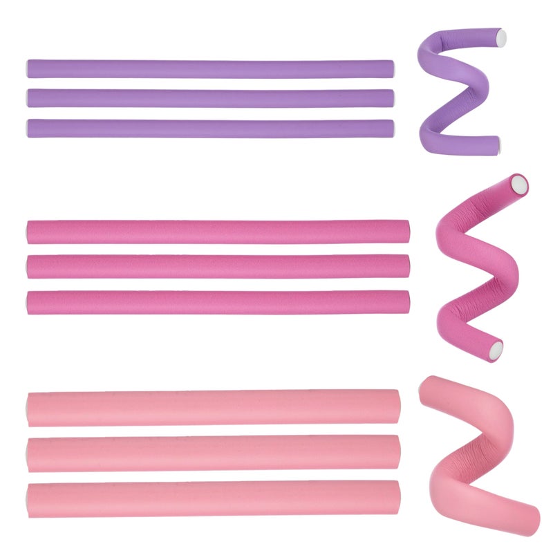 Forever 21-12Pc Flexible Curling Rods Value Pack, Foam Curlers In Assorted Sizes, Curly Rods For Hair | Heatless Hair Curlers For Spiral Curls & Waves - Image 2